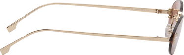 Solbriller FENDI 'Fendi First' Crystal Oval Rimless Sunglasses Lyserød | FE4075USW5428Z 192337234699, 1