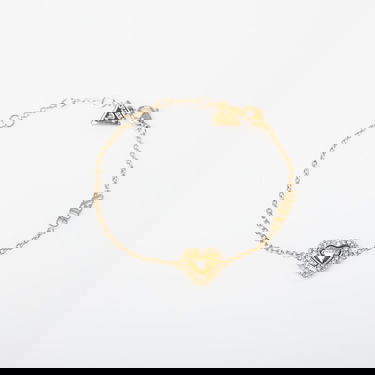 Armbånd GUESS Beloved Pave Heart Bracelet Gul | JUBB05022JW-GOLD, 0