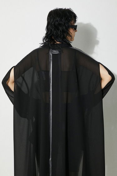 Skjorte UNDERCOVER Undercover Asymmetric Sheer Shirt Sort | UC1D1304.2, 4