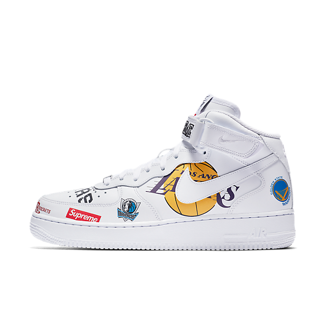 Sneakers og sko Nike Supreme x NBA x Air Force 1 Mid 07 Hvid | AQ8017-100, 1