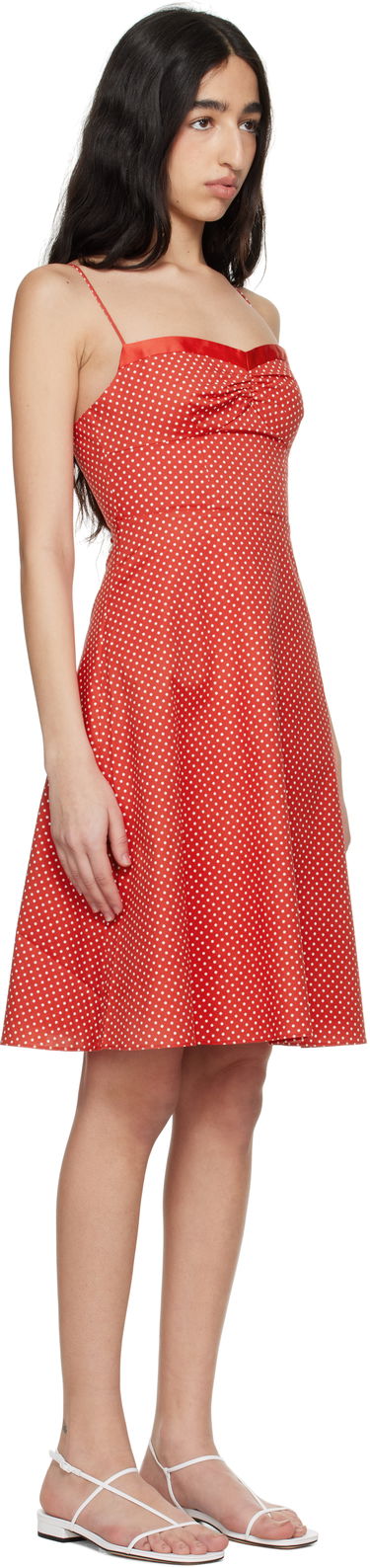 Kjole GUIZIO Guizio Margaux Polka Dot Midi Dress Mørkeblå | S25422W089, 4