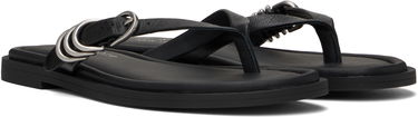 Skopleje rag & bone Rag & Bone Gia Leather Thong Sandals Sort | WFF25SF1003LE03, 3