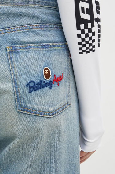 Jeans BAPE Stone Washed High Waist Denim Jeans Blå | 1K80250002, 3