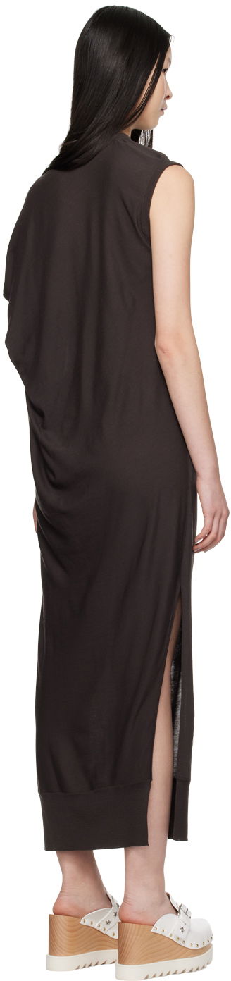 Kjole Stella McCartney Stella McCartney Asymmetric Draped Maxi Dress Brun | 6K08153S2500, 2