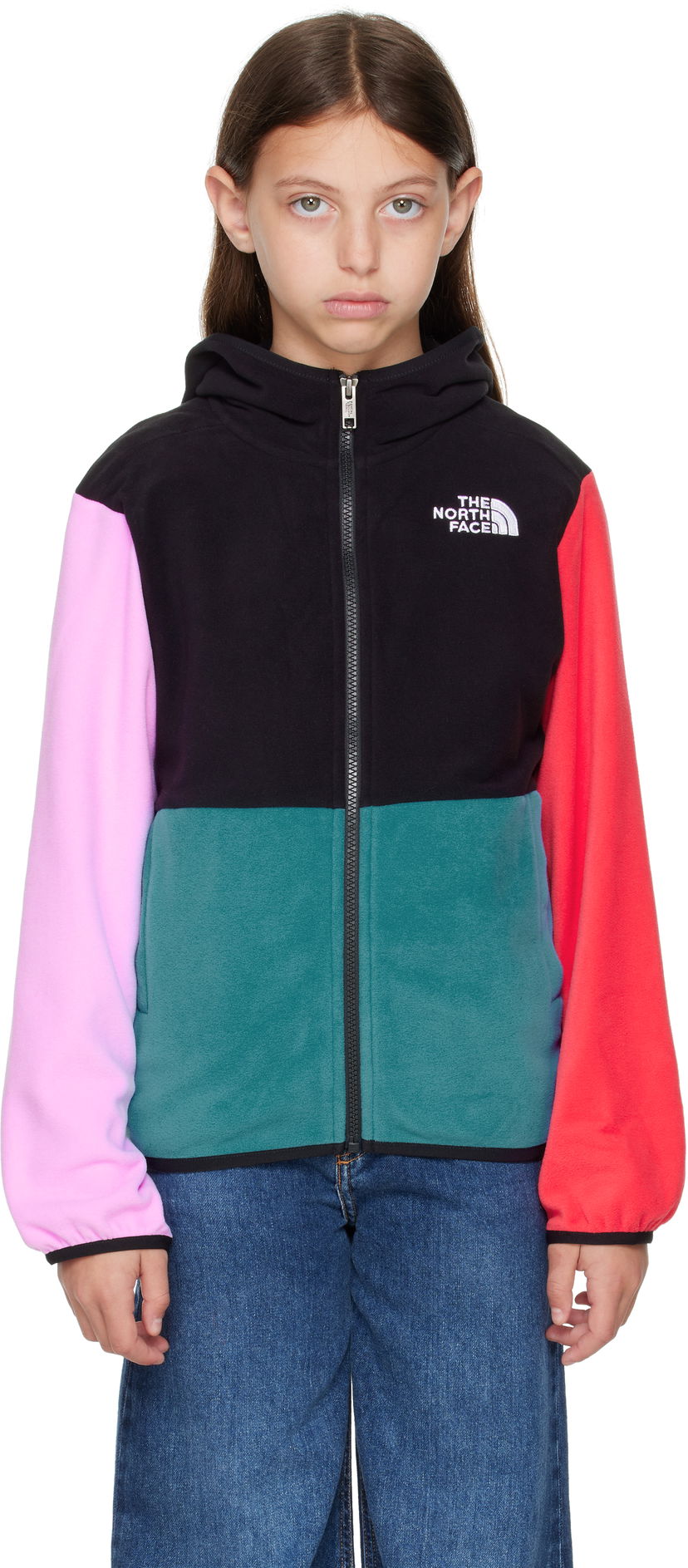 Jakke The North Face Kids' Glacier Full-Zip Hooded Fleece Jacket Flerfarvet | NF0A8AZK