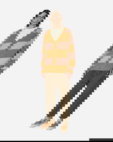 Sweater Vans Fuzzy Striped Cardigan Brun | VN0A7SQ1ZEE1, 4