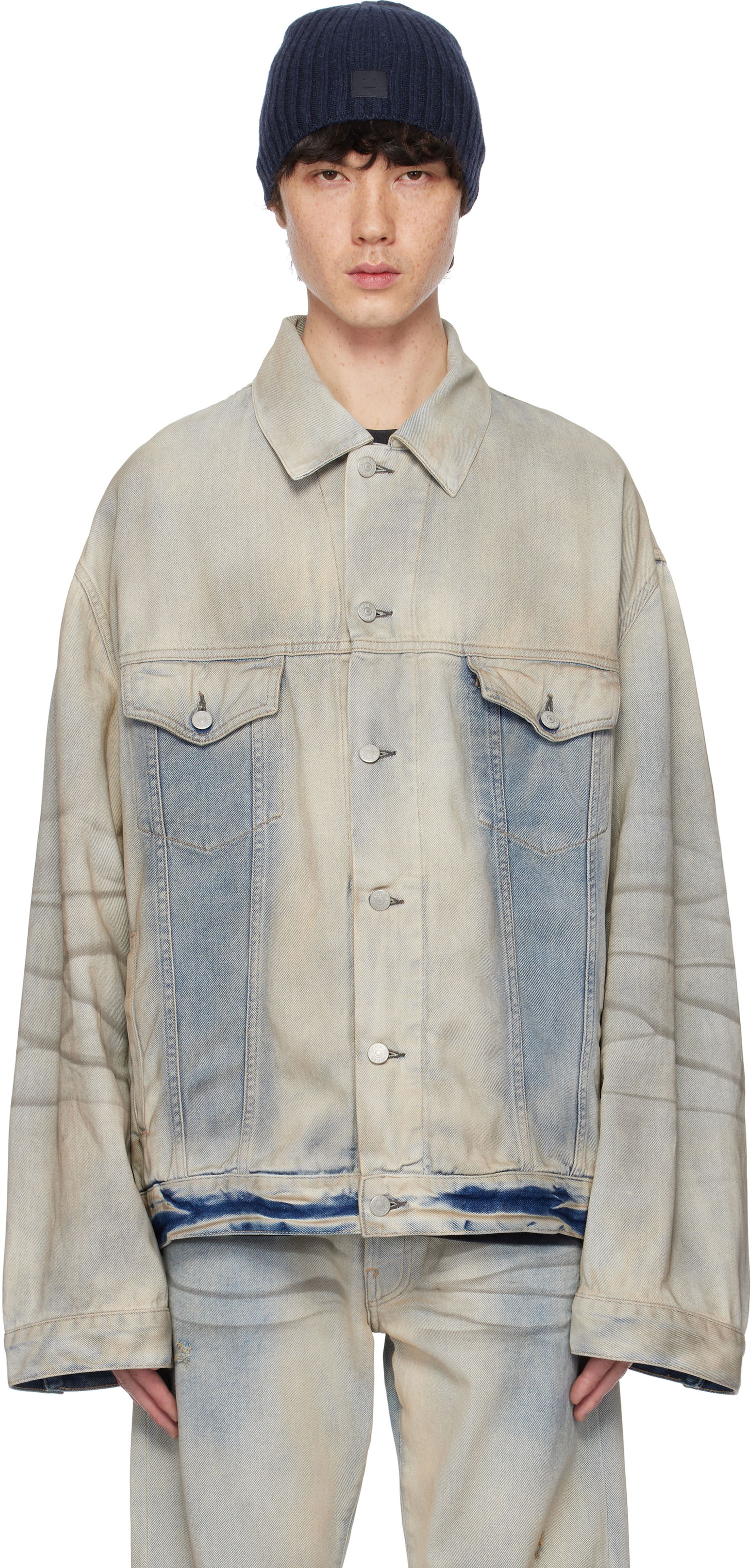 Jakke Acne Studios Acne Studios Oversized Denim Jacket Blå | C90191-, 0