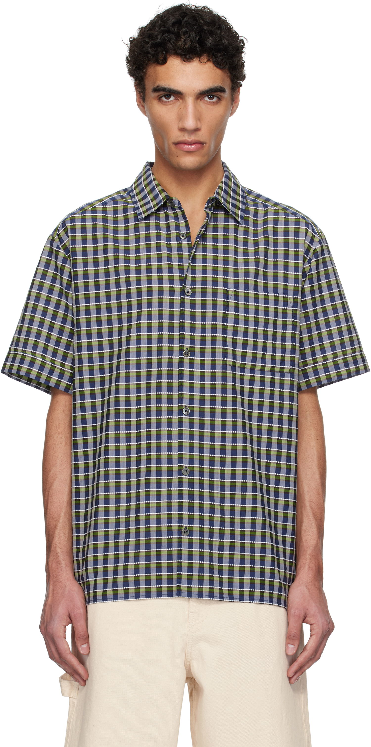 Skjorte A.P.C. A.P.C. Ross Plaid Short-Sleeve Shirt Flerfarvet | COHGA-H12541, 0