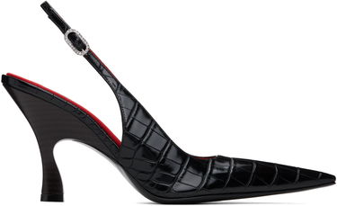 Sneakers og sko Stella McCartney Elsa Pointed Toe Slingback Heels Sort | 810524AP0AU0, 0