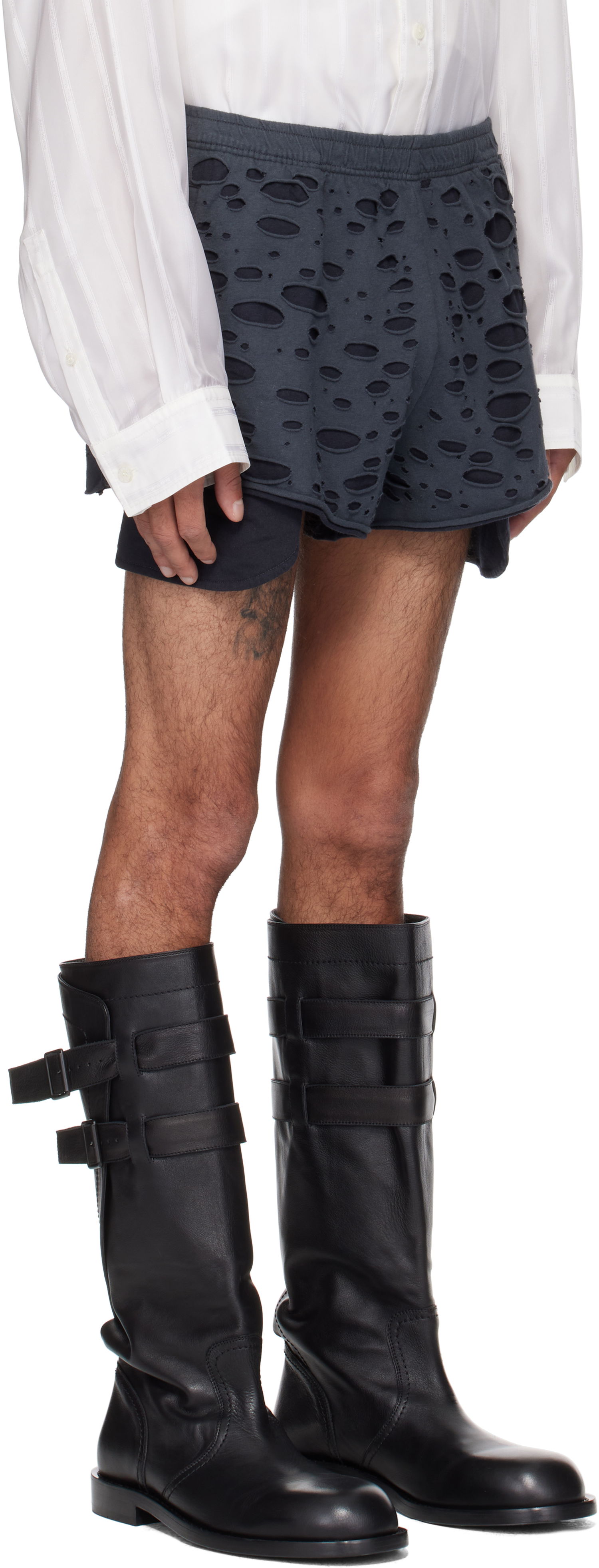 Shorts Acne Studios Acne Studios Distressed Shorts Grå | BE0187-, 1