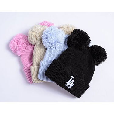 Beanie New Era LA Dodgers Double Pom Beanie Lyserød | 60565279, 2