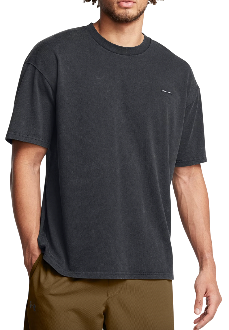 T-shirt Under Armour HW OS LOGO WASH T-Shirt Sort | 1389147-001