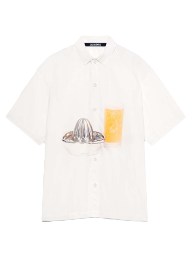 Skjorte Jacquemus La Chemise Moisson Press Sleeved Hvid | 215SH009-1055 1BF