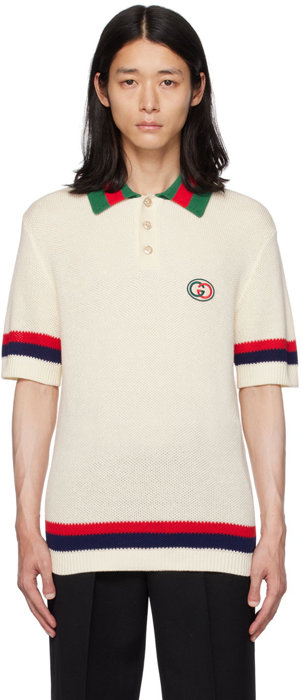 Polo skjorte Gucci Patch Beige | 739954 XKC9O, 0