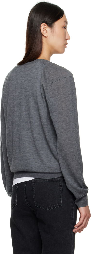 Sweater Loulou de Saison Loulou de Saison Julio Cashmere V-Neck Sweater Grå | JULIO, 2