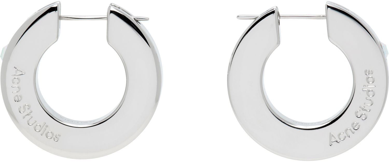 Øreringe Acne Studios Acne Studios Crystal Hoop Earrings Metalisk | C50459-, 0