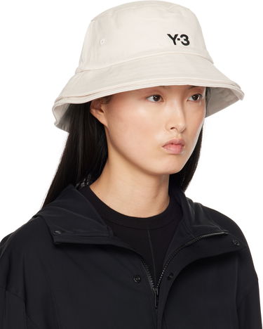 Hat Y-3 Y-3 3-Stripes Bucket Hat Beige | JM9039, 2