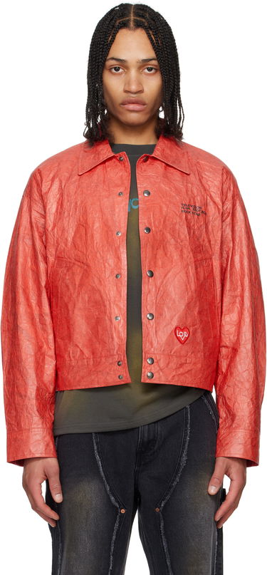 Bomberjakke Andersson Bell Andersson Bell Guitarist Printed Tyvek Jacket Rød | awa688u, 0