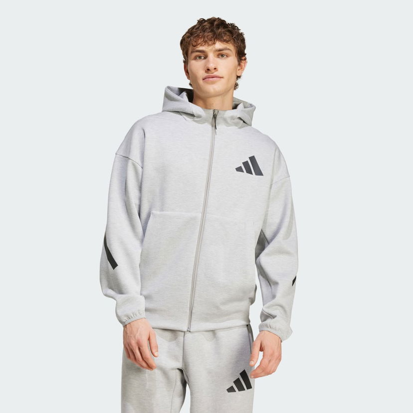Sweatshirt adidas Performance Z.N.E. Full-Zip Hooded Hvid | JF2450