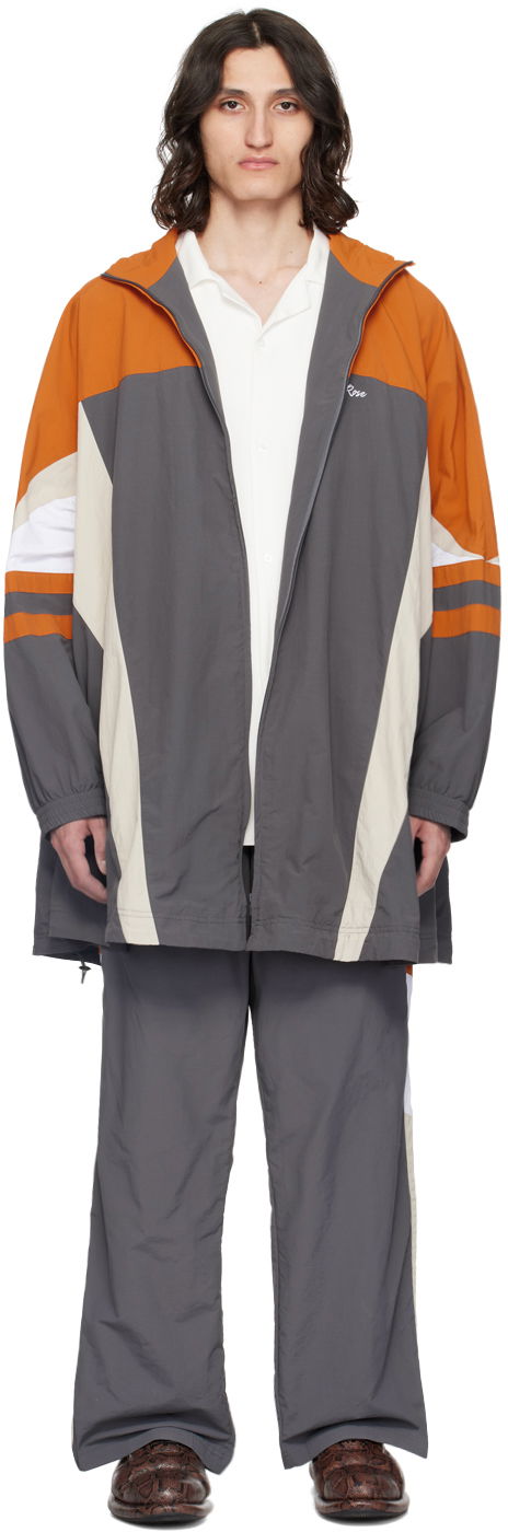 Vindjakke Martine Rose Compressed Track Jacket Grå | MRSS24-127