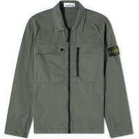 Jakke Stone Island Supima Cotton Twill Stretch-TC Zip Shirt Jacket Grøn | 801510210-V0059, 1