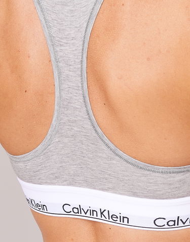 Bh CALVIN KLEIN MODERN COTTON UNLINED BRALETTE Grå | 0000F3785E-020-NOOS, 6