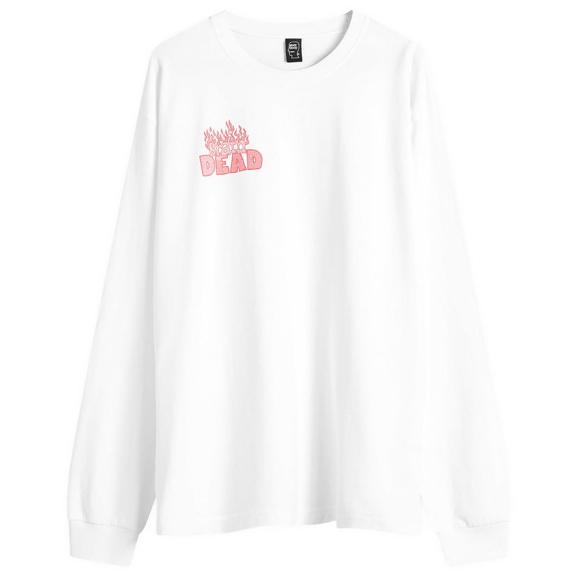 T-shirt Brain Dead Brain Dead Judgement Long Sleeve T-Shirt, Size Large Hvid | BDP25T010044-WHT