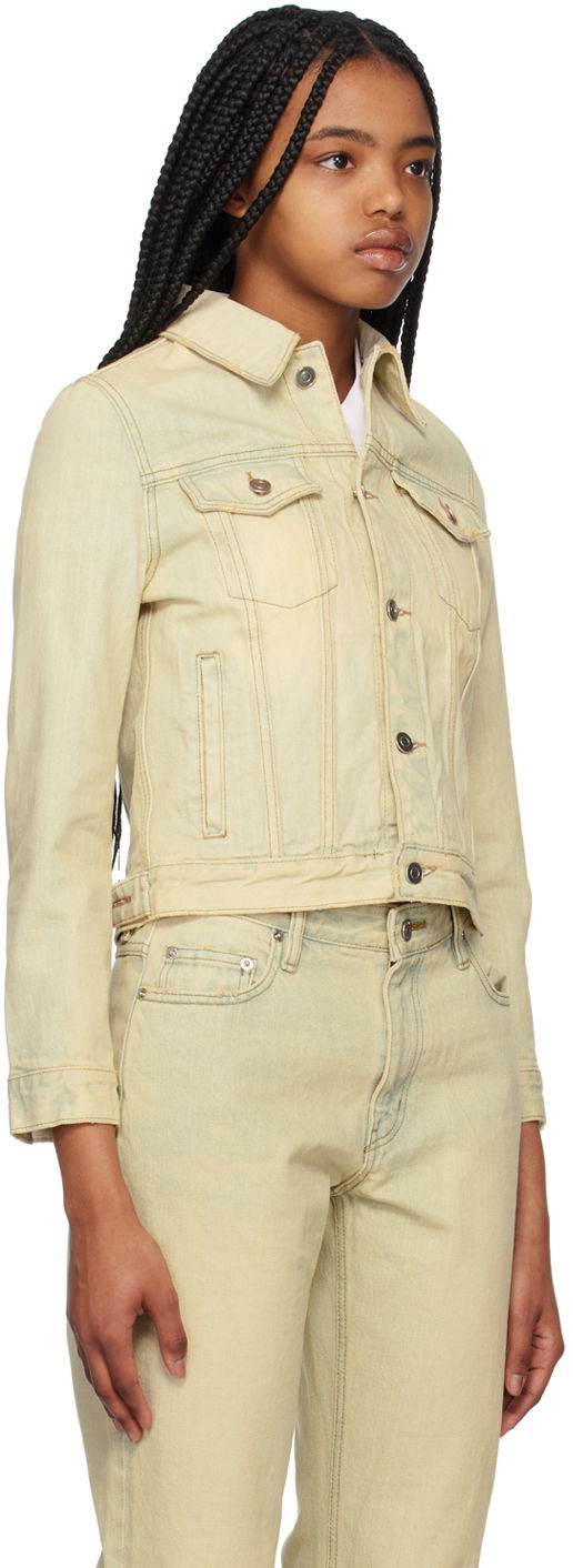 Jakke We11done Faded Denim Jacket Gul | WD-DJ1-23-371-W-BG, 1