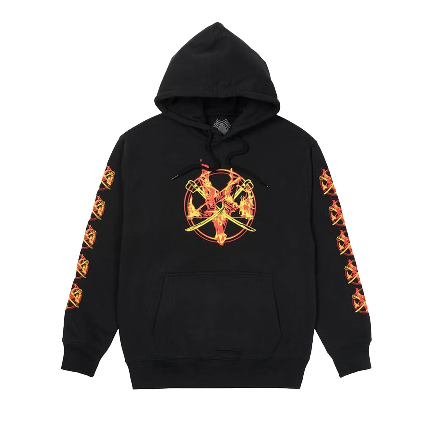 Sweatshirt Palace Flamed Hoodie Sort | P21HD014, 1