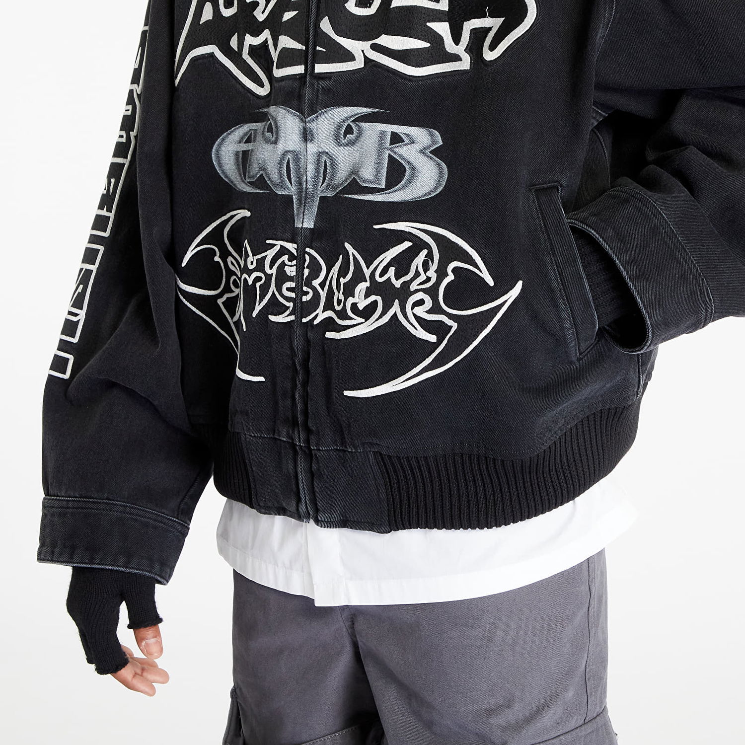 Jakke Ambush Patch Denim Bomber Jacket Sort | BMYQ001F23DEN0011200, 1