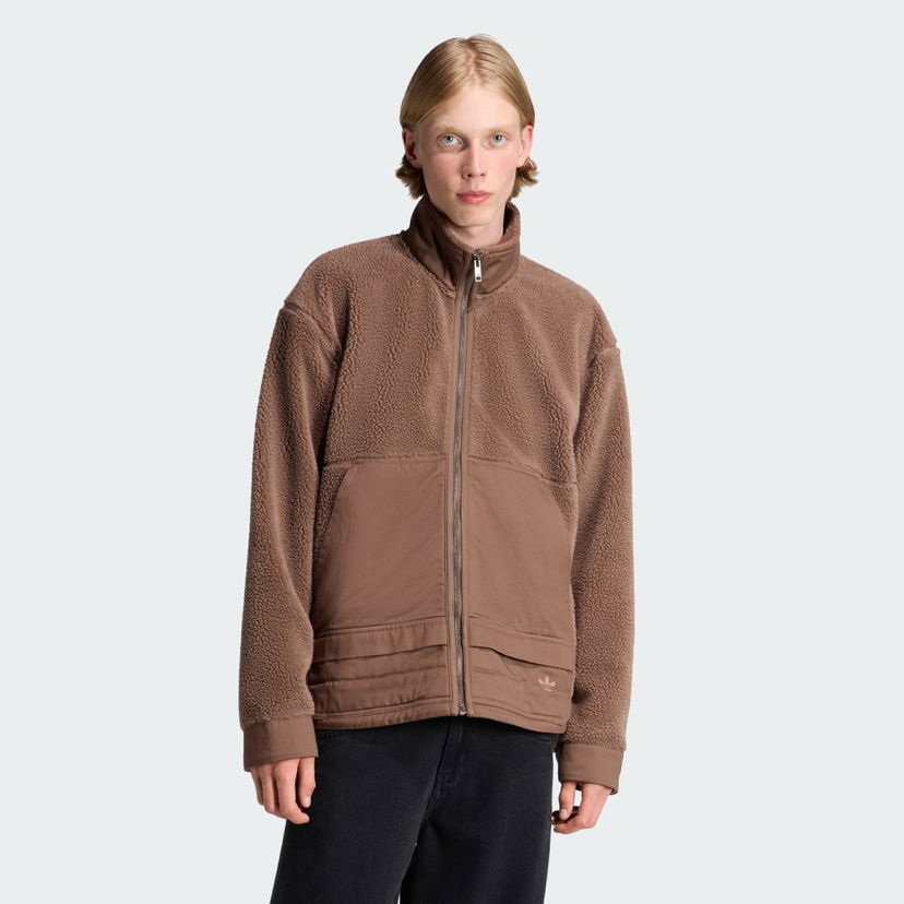 Jakke adidas Performance Premium Essentials Polar Fleece Zip-Up Jacket Brun | JW3510