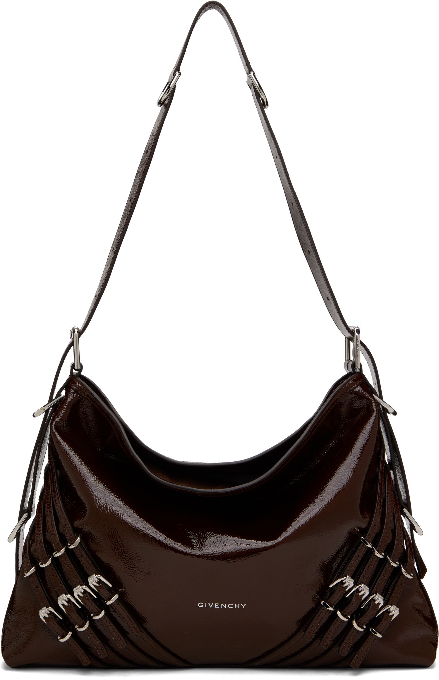Skuldertaske Givenchy Voyou Medium Shoulder Bag Brun | BB510BB25Y202, 0