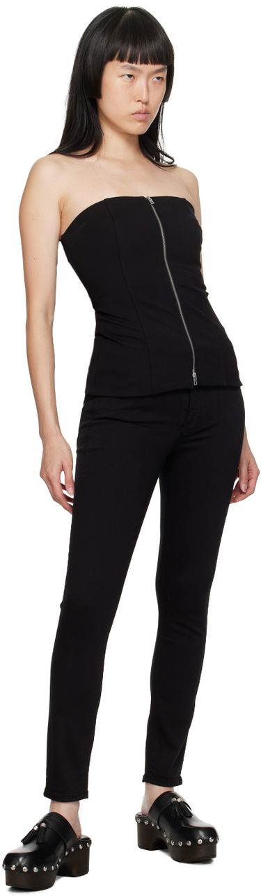Tanktop rag & bone Irina Zip-Front Tank Top Sort | WAC23HT015LC15, 3