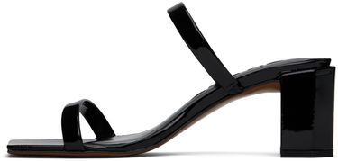Sneakers og sko BY FAR Tanya Patent Leather Heeled Sandals Sort | 19PFTNYSBLP, 2