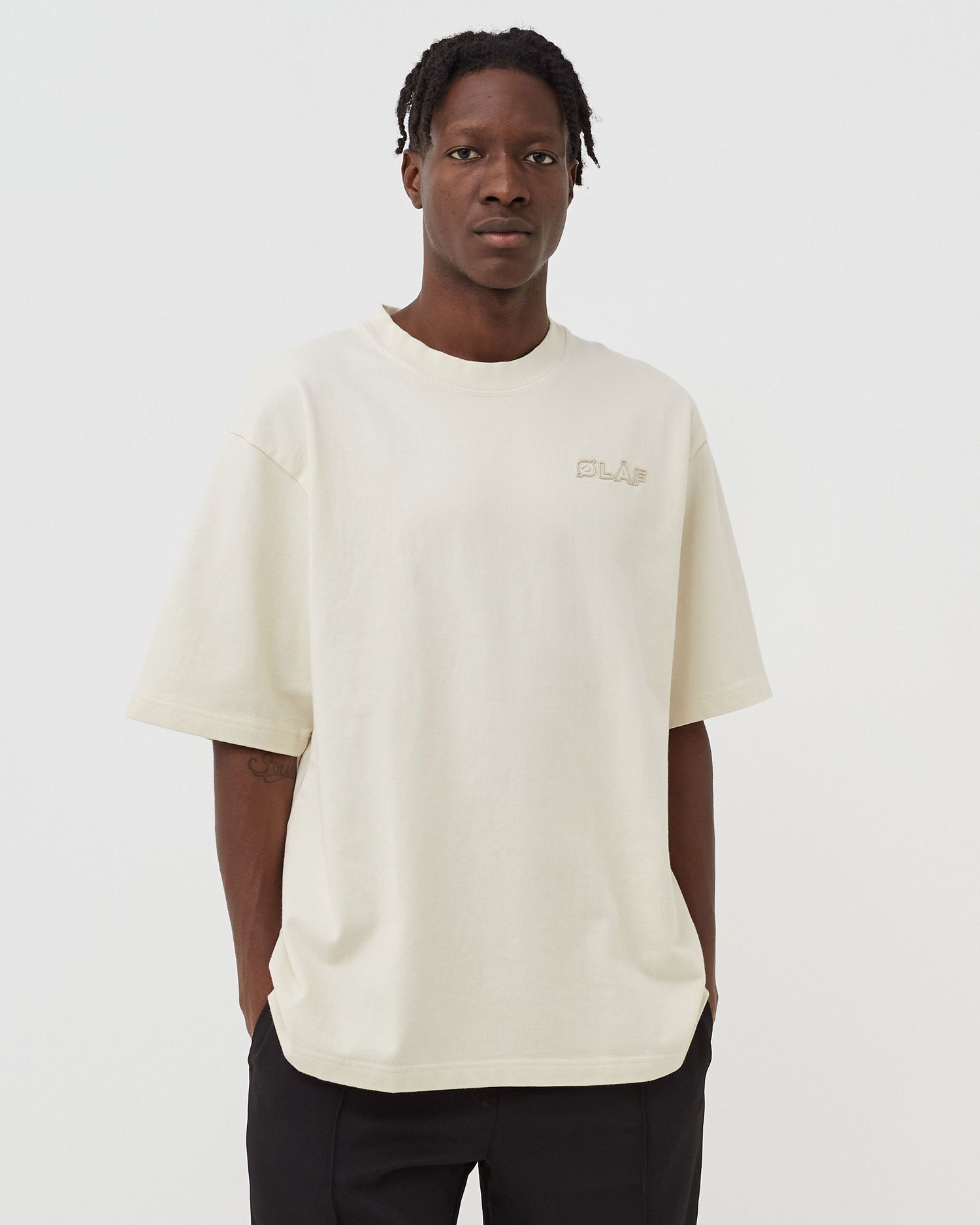 T-shirt ØLÅF OLAF HEAVYWEIGHT STUDIO TEE Hvid | M990105-OFF-WHITE, 1