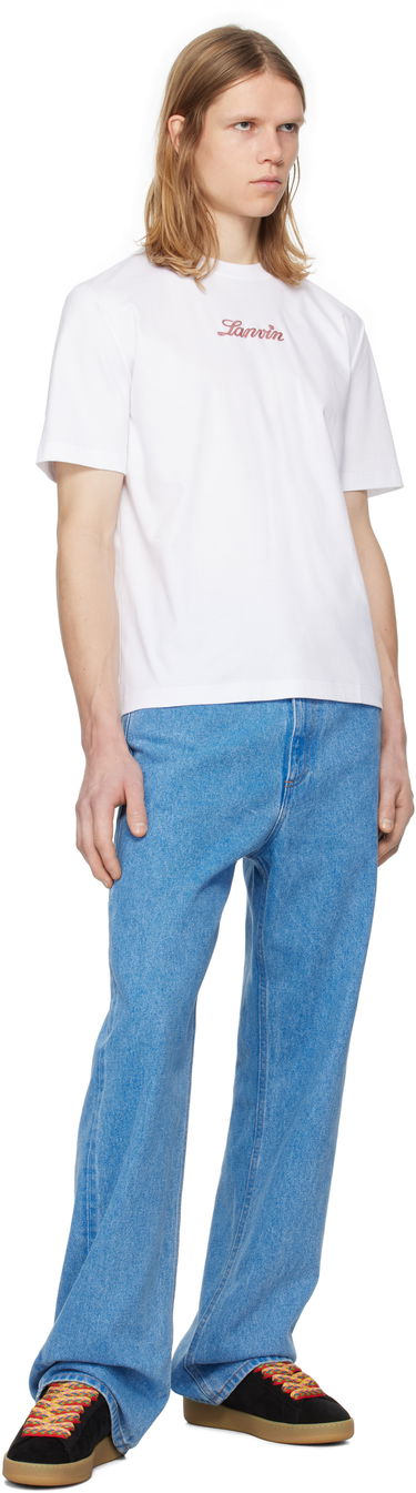 T-shirt LANVIN Lanvin Bouclette Script Logo T-Shirt Hvid | RM-TS0115-J134-P25, 3