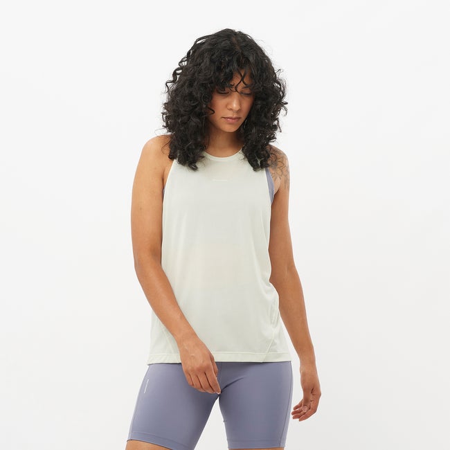 Tanktop Salomon Shakeout Core Tank Top Hvid | LC2476200