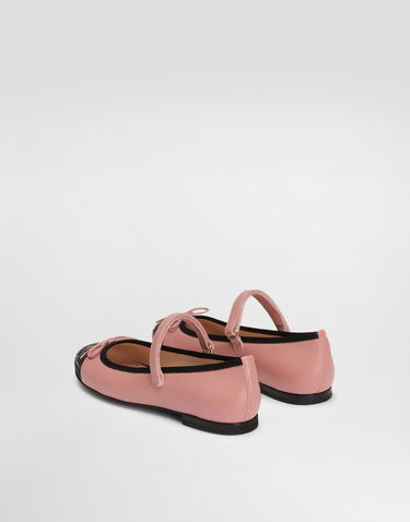 Tilbehør Dolce & Gabbana Dolce & Gabbana Patent Leather and Calfskin Ballet Flats Lyserød | D11273A79248B966, 2