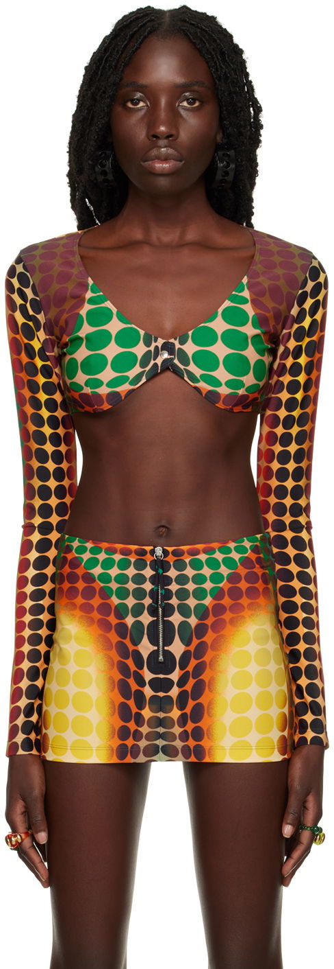 Nederdel Jean Paul Gaultier Jean Paul Gaultier Printed Long Sleeve Crop Top Flerfarvet | 22/09-F-TO044-J512, 0