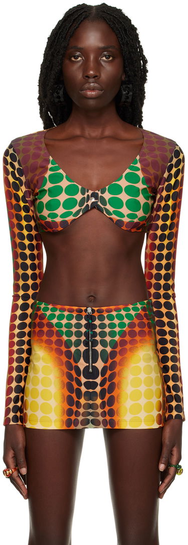 Nederdel Jean Paul Gaultier Jean Paul Gaultier Printed Long Sleeve Crop Top Flerfarvet | 22/09-F-TO044-J512, 0