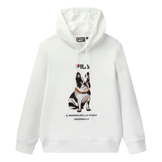 Sweatshirt FILA FILA Sports Embroidered Hoodie Hvid | F51M048216A-WT, 0