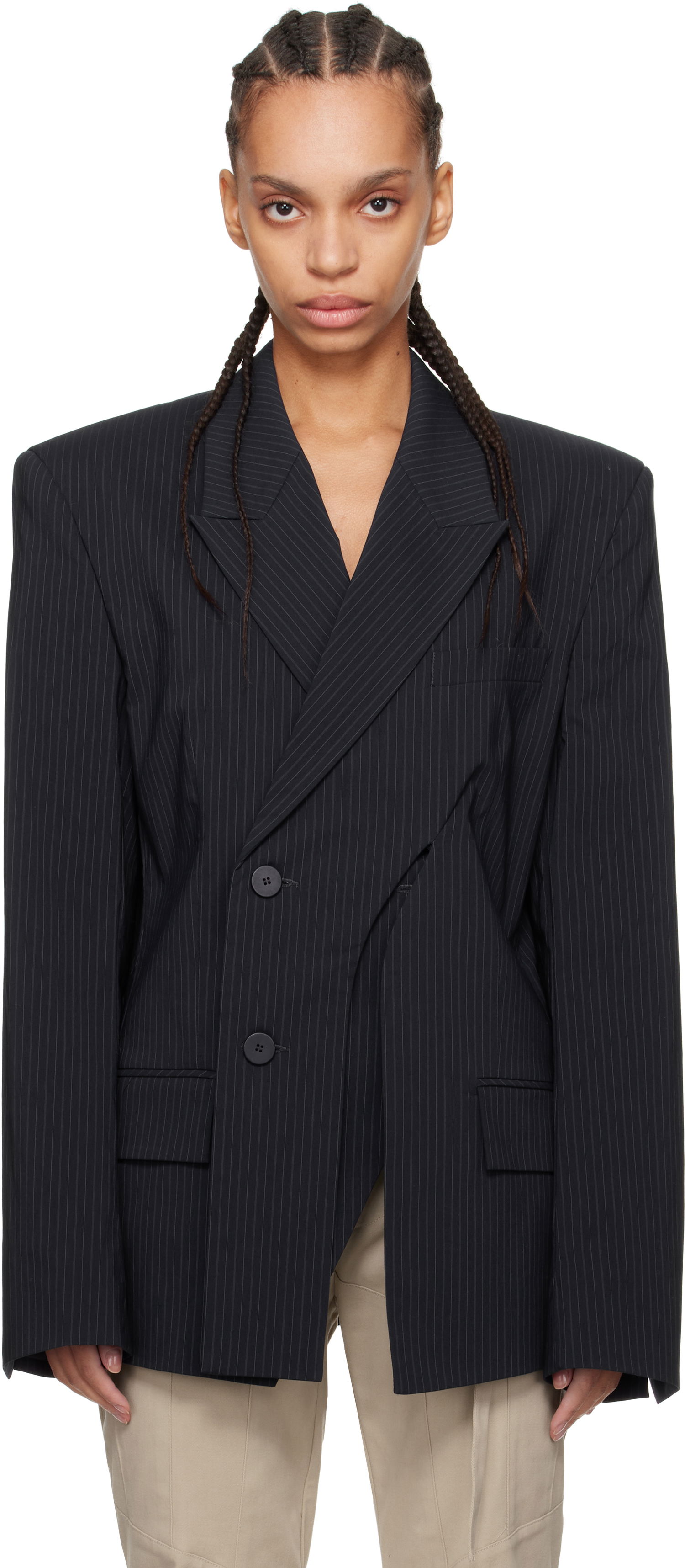Frakker Ottolinger Ottolinger Oversize Split Blazer Sort | 12360072301, 0