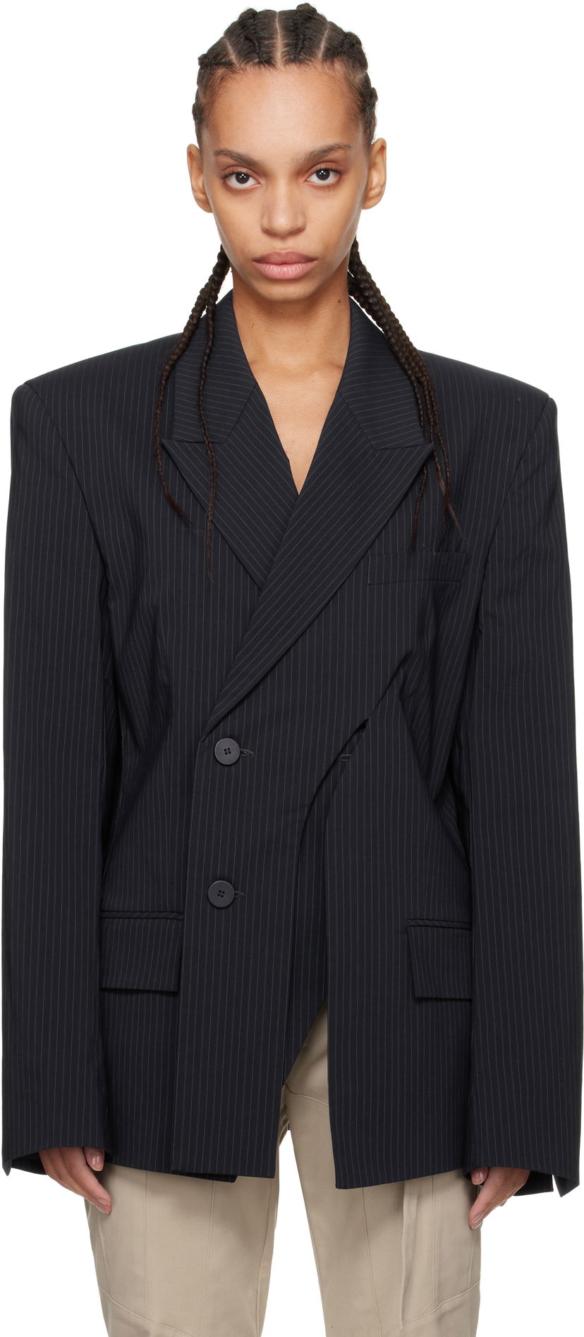 Frakker Ottolinger Ottolinger Oversize Split Blazer Sort | 12360072301