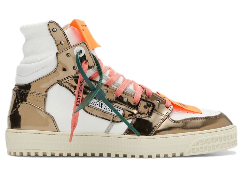 Sneakers og sko Off-White 3.0 Off Court High-Top White Gunmetal Brun | OMIA065S23LEA0040177