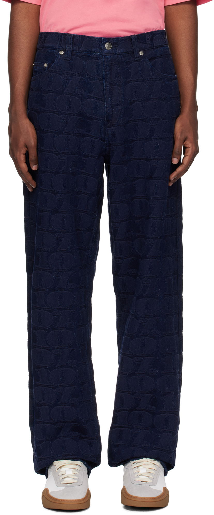 Jeans Awake NY Jacquard '100' Jeans Mørkeblå | AWK-FW24-DM001