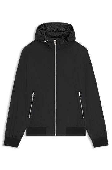 Puffer jakke BOSS Water-repellent jacket with down filling Sort | 50547425