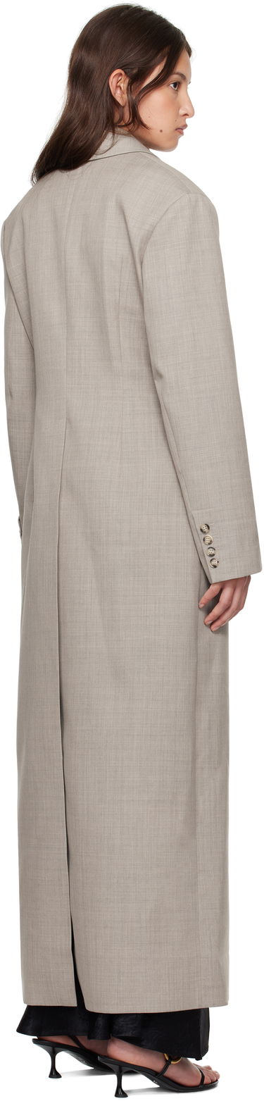 Frakker Nanushka Nanushka Ferris Double-Breasted Long Coat Grå | NW24FWOW36970, 2