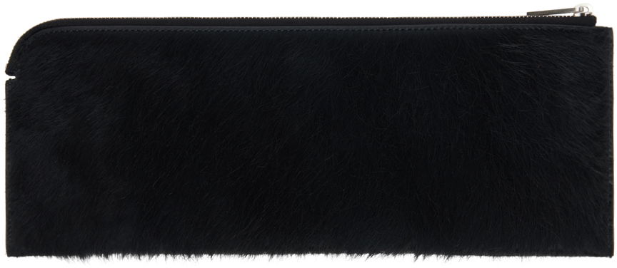Tegnebog Rick Owens Leather Zip Pouch Wallet Sort | RA01D0415 LHL, 1