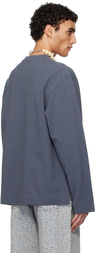 Sweater Acne Studios Acne Studios Logo Long Sleeve T-Shirt Blå | CL0339-, 2