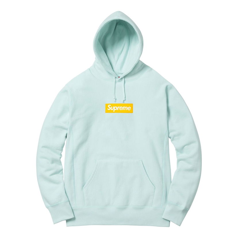 Sweatshirt Supreme FW17 Box Logo Hoodie Blå | SUP-FW17-616